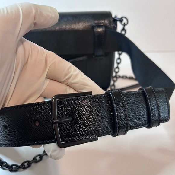 MARC JACOBS HIP SHOT CROSSBODY LEATHER BELT BAG CONVERTIBLE LOGO STRAP OPEN BOX - Picture 9 of 16